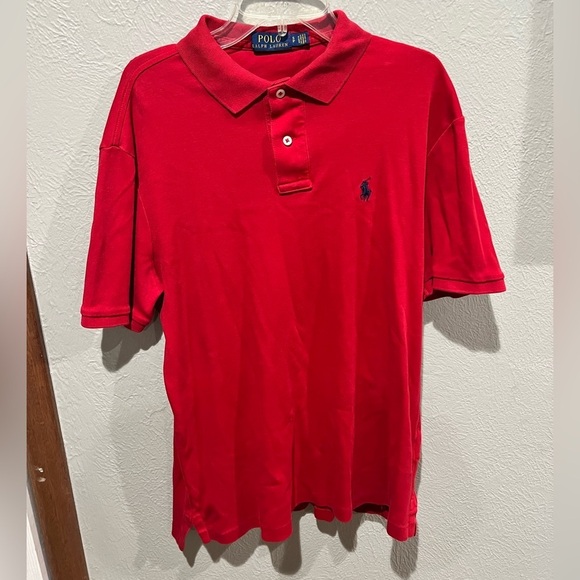 Ralph Lauren Other - Ralph Lauren Classic Red Polo Shirt Navy Pony Size Small Cotton